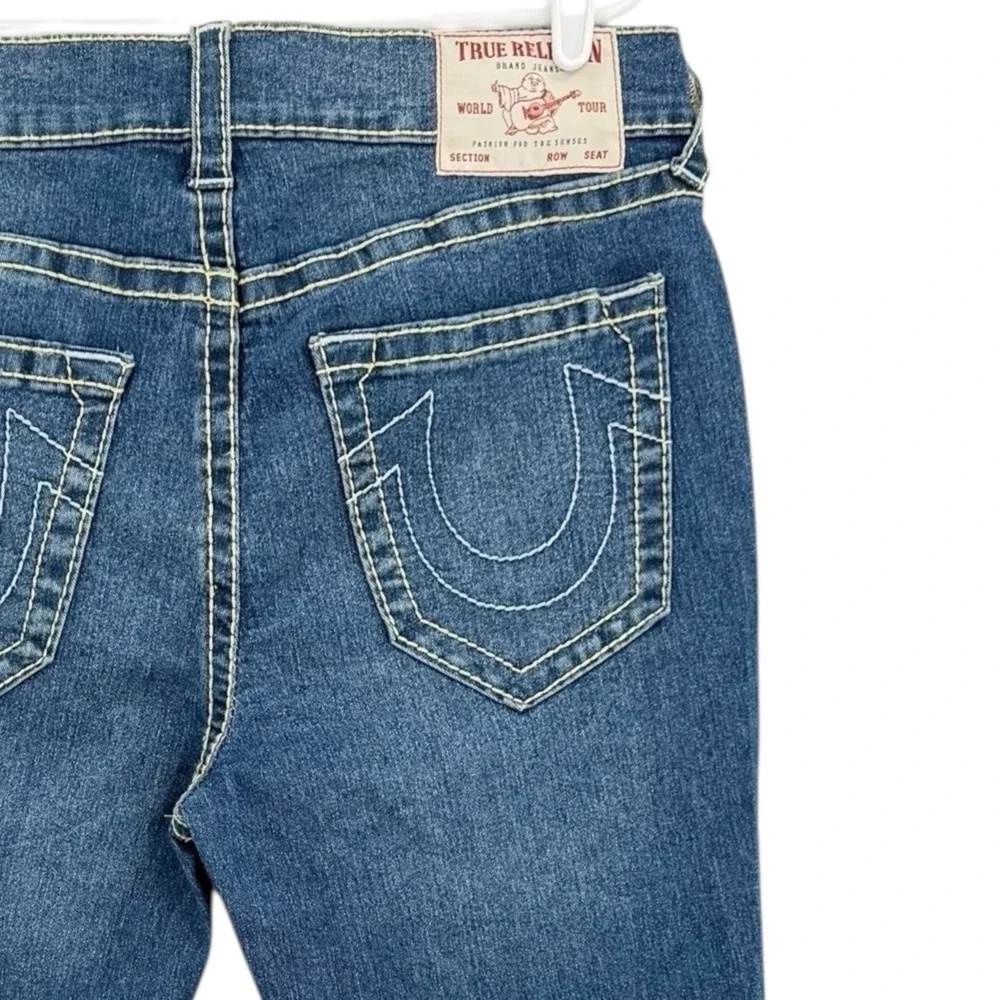 True Religion Men's Rocco Big T Stretch Skinny Abyss Blue Denim Jeans 34x32 NWT